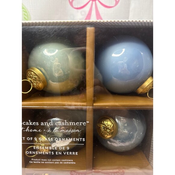 Cupcakes & Cashmere Style Glass Pastel color Christmas Ornaments - Picture 4 of 6